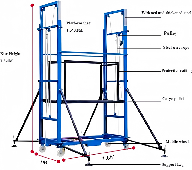 Electric Scaffolding Construction Site Mobile Lifting Platform
