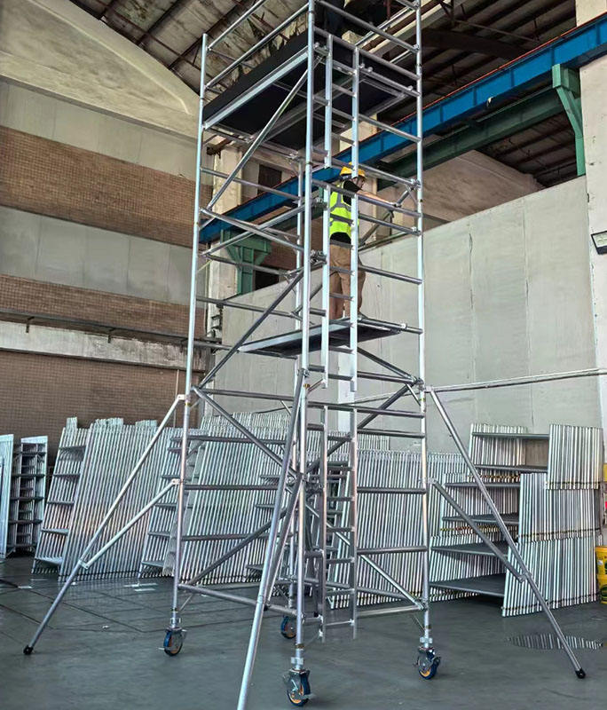 Aluminum Scaffold Tower 8m 10m Mobile Scaffolding with Platform