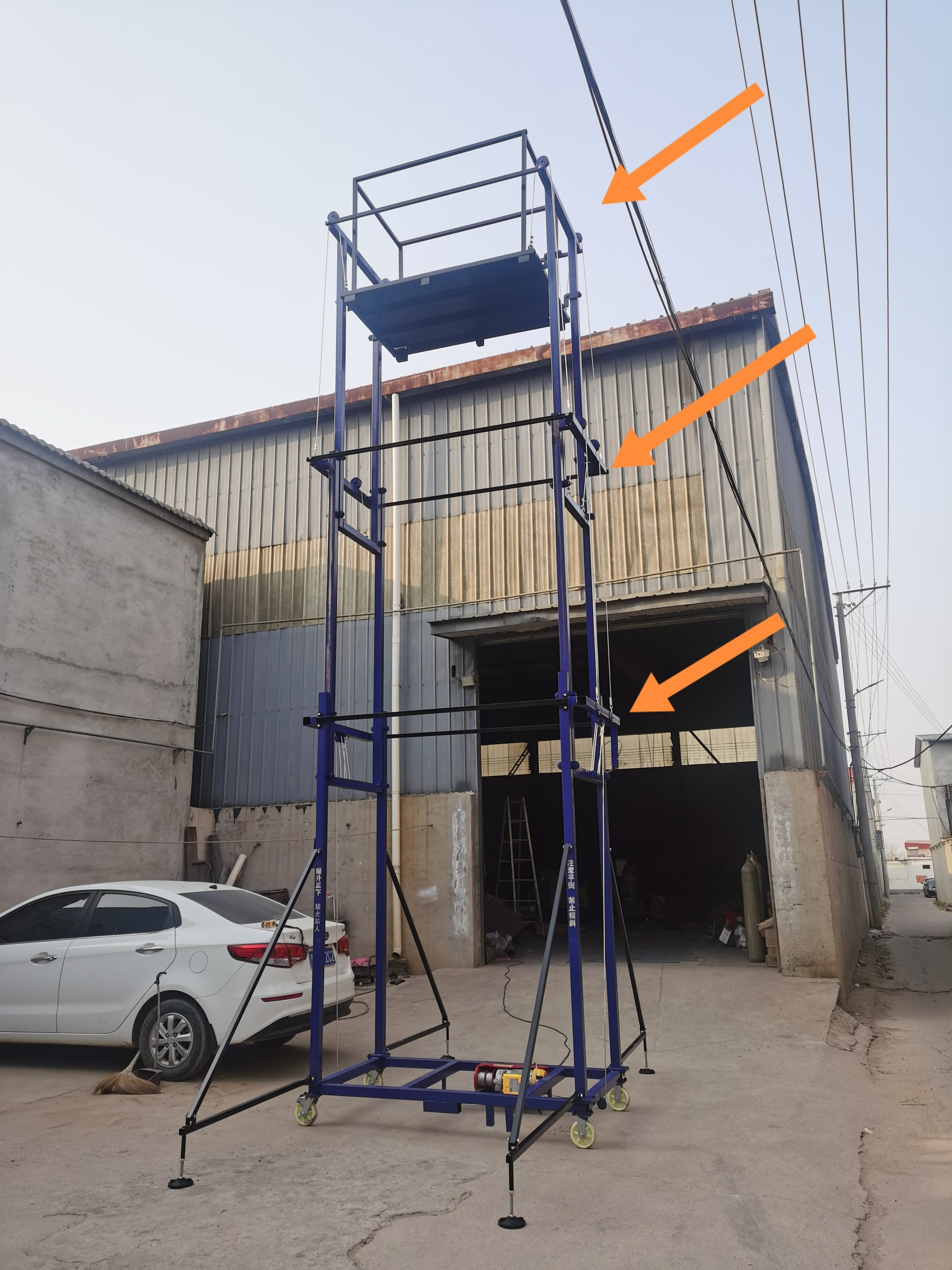 Mobile Electric Scaffold Platforms for Construction Using Lift